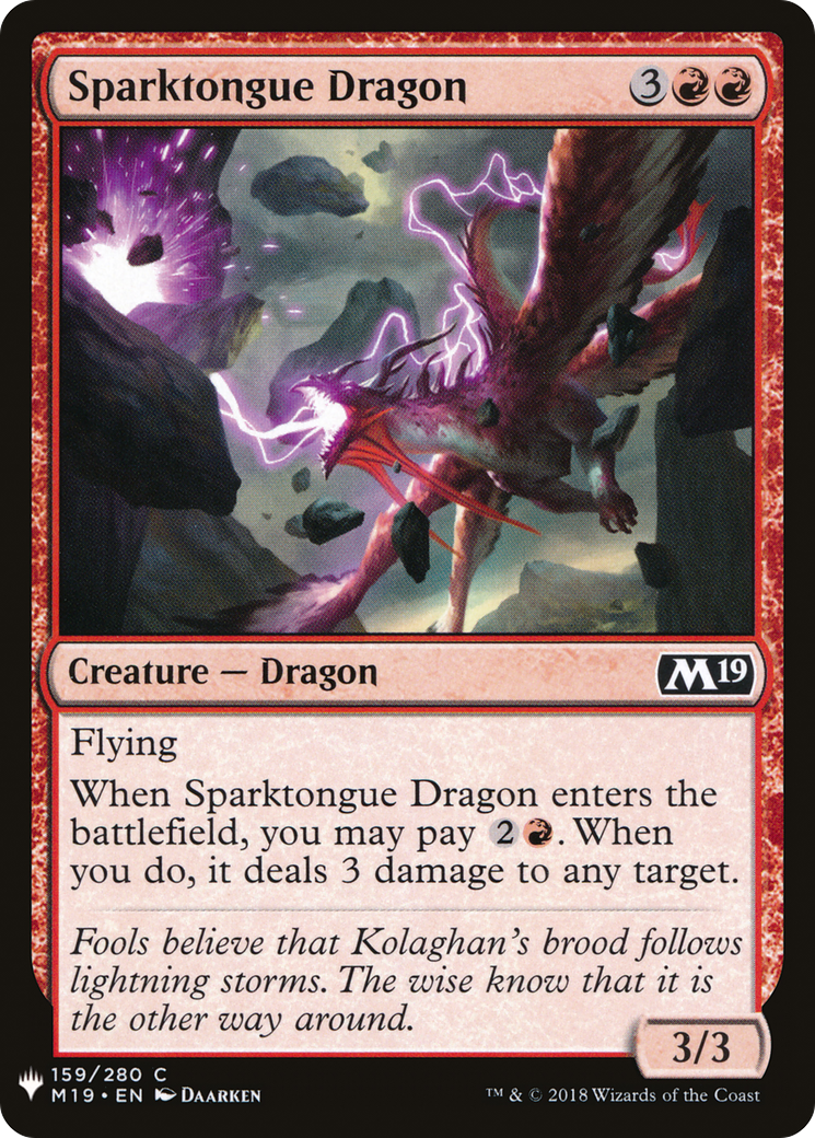 Sparktongue Dragon (LIST-159)  - The List