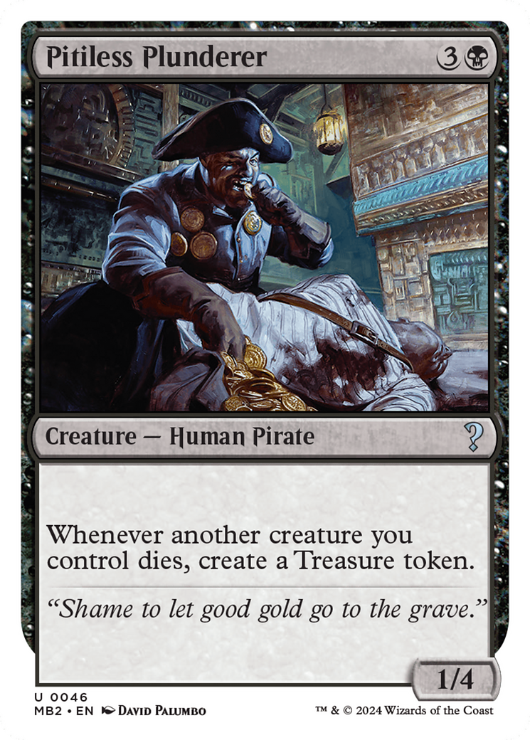 Pitiless Plunderer (White Border) (MB2-046)  - Mystery Booster 2