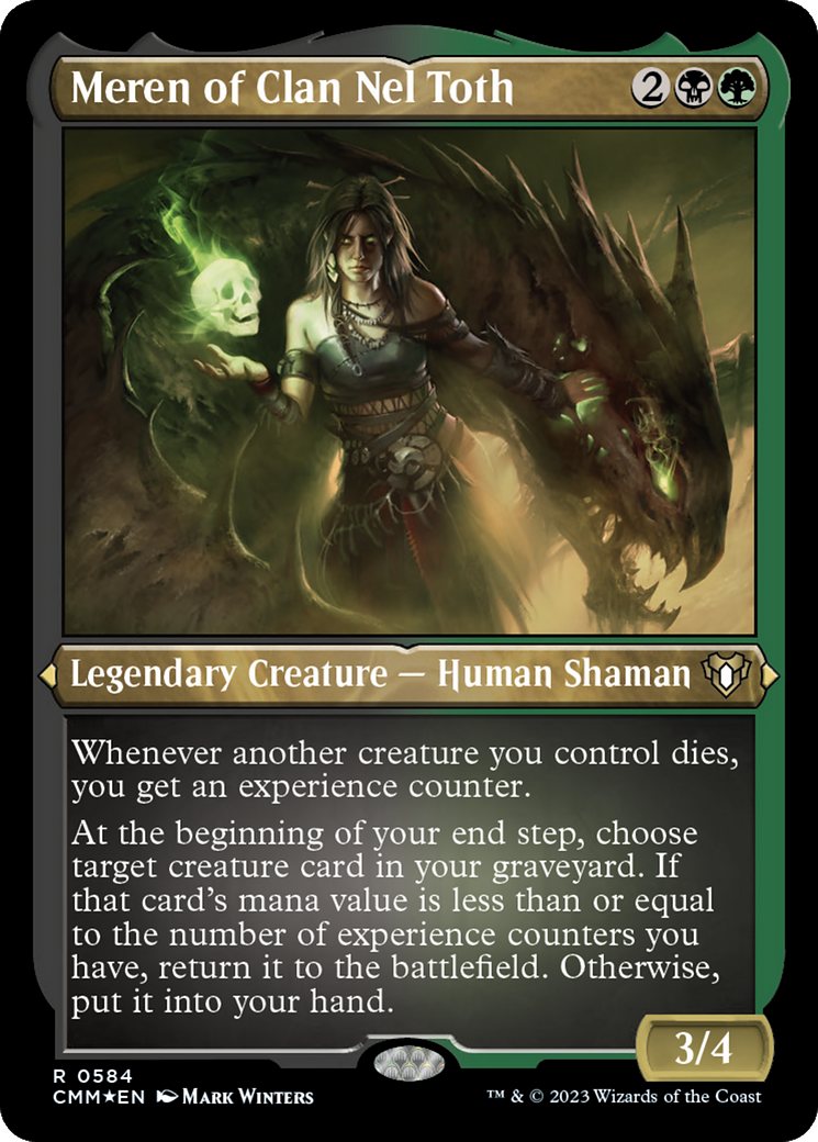 Meren of Clan Nel Toth (CMM-584)  Etched Foil - Commander Masters