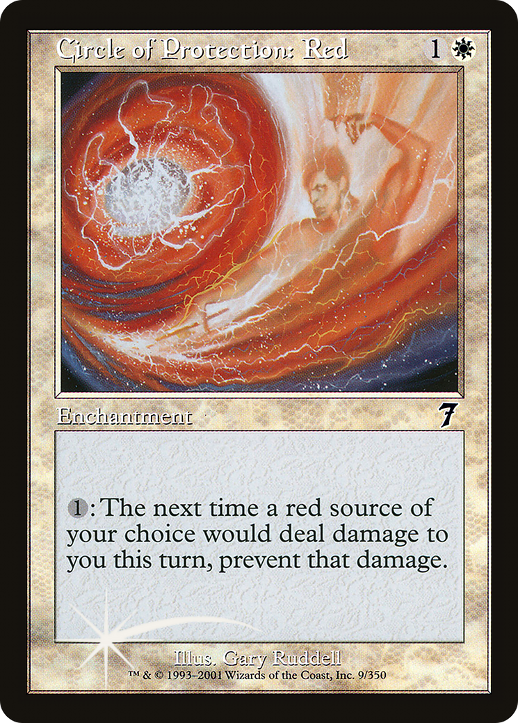 Circle of Protection: Red (7ED-09★) - Seventh Edition Foil