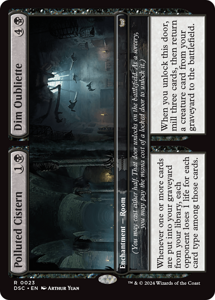 Polluted Cistern // Dim Oubliette (DSC-023)  - Duskmourn: House of Horror Commander