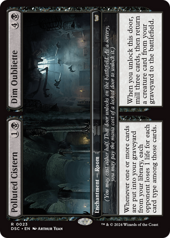 Polluted Cistern // Dim Oubliette (DSC-023)  - Duskmourn: House of Horror Commander