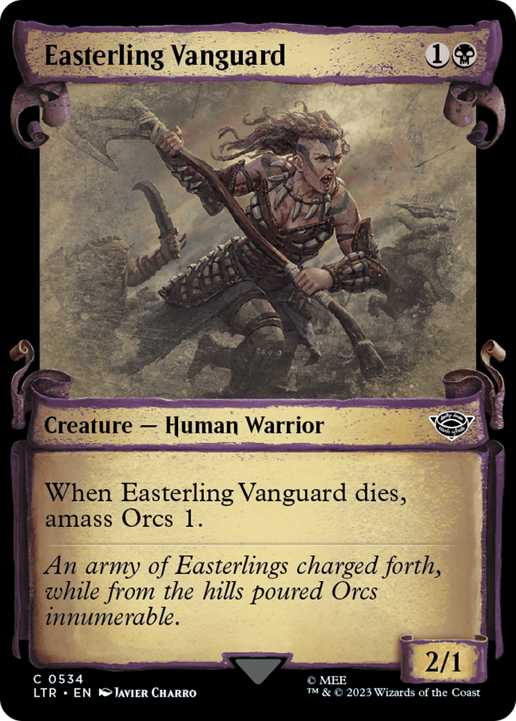 Easterling Vanguard (Showcase Scrolls) (LTR-534) - The Lord of the Rings: Tales of Middle-earth: (Showcase) Foil
