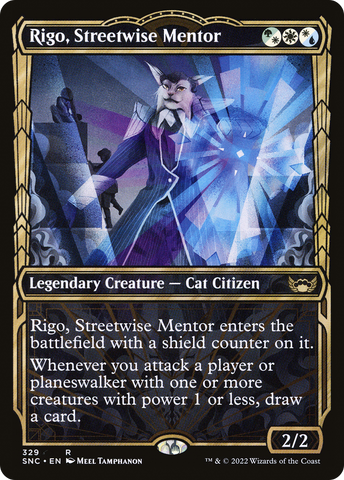 Rigo, Streetwise Mentor (Showcase) (SNC-329)  - Streets of New Capenna: (Showcase)