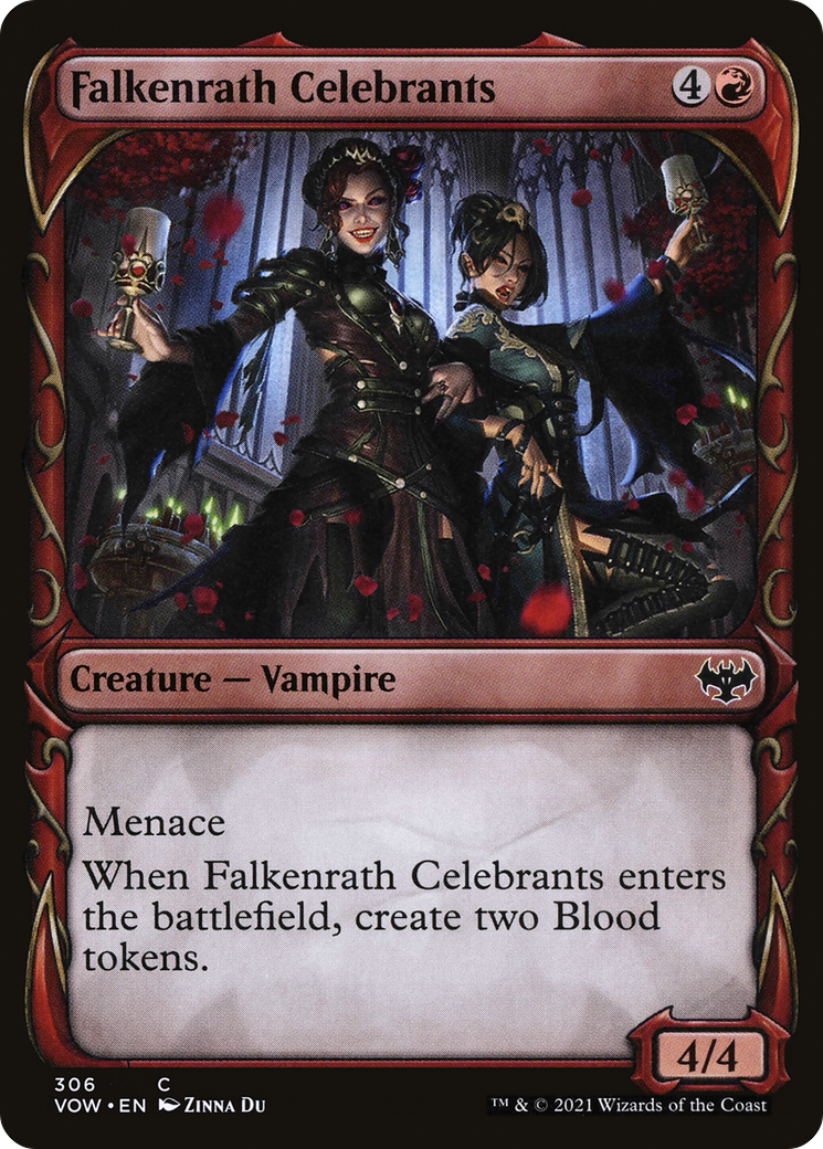 Falkenrath Celebrants (Showcase) (VOW-306)  Foil - Innistrad: Crimson Vow: (Showcase)