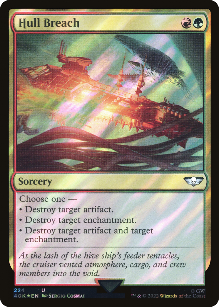 Hull Breach (Surge Foil) (40K-224)  Foil - Warhammer 40,000 Commander
