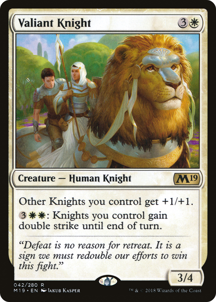 Valiant Knight (M19-042)  Foil - Core Set 2019