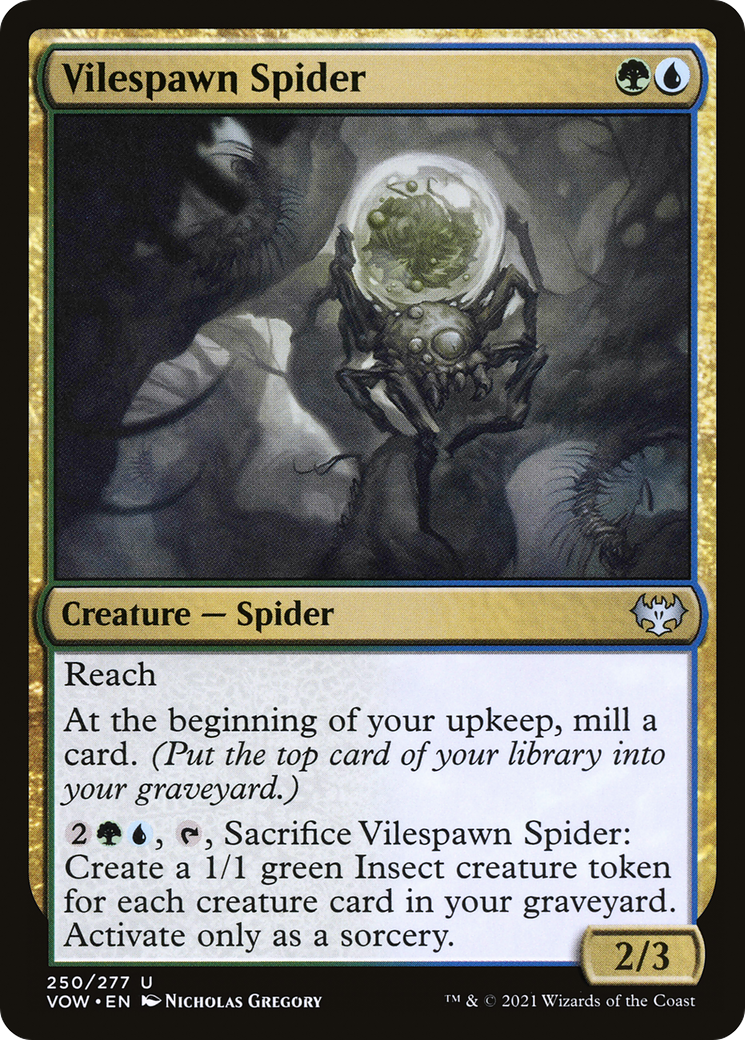 Vilespawn Spider (VOW-250)  Foil - Innistrad: Crimson Vow