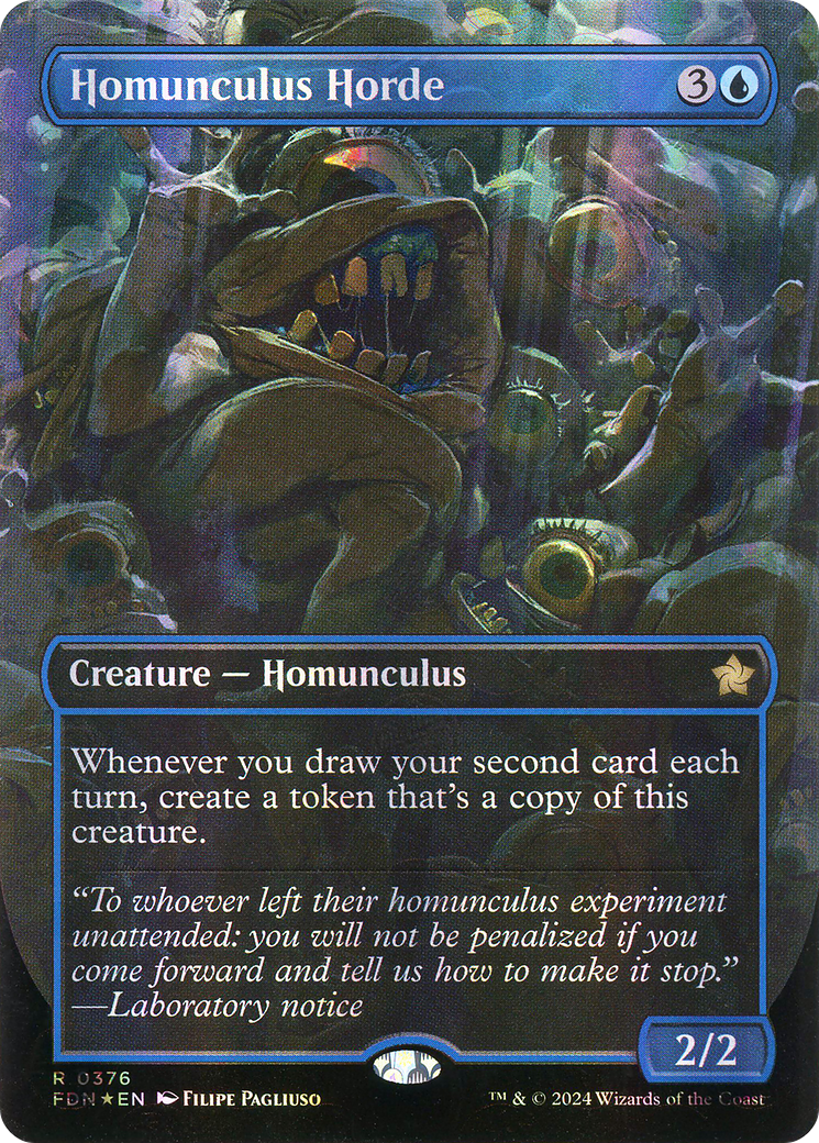 Homunculus Horde (Borderless) (Mana Foil) (FDN-376)  Foil - Foundations