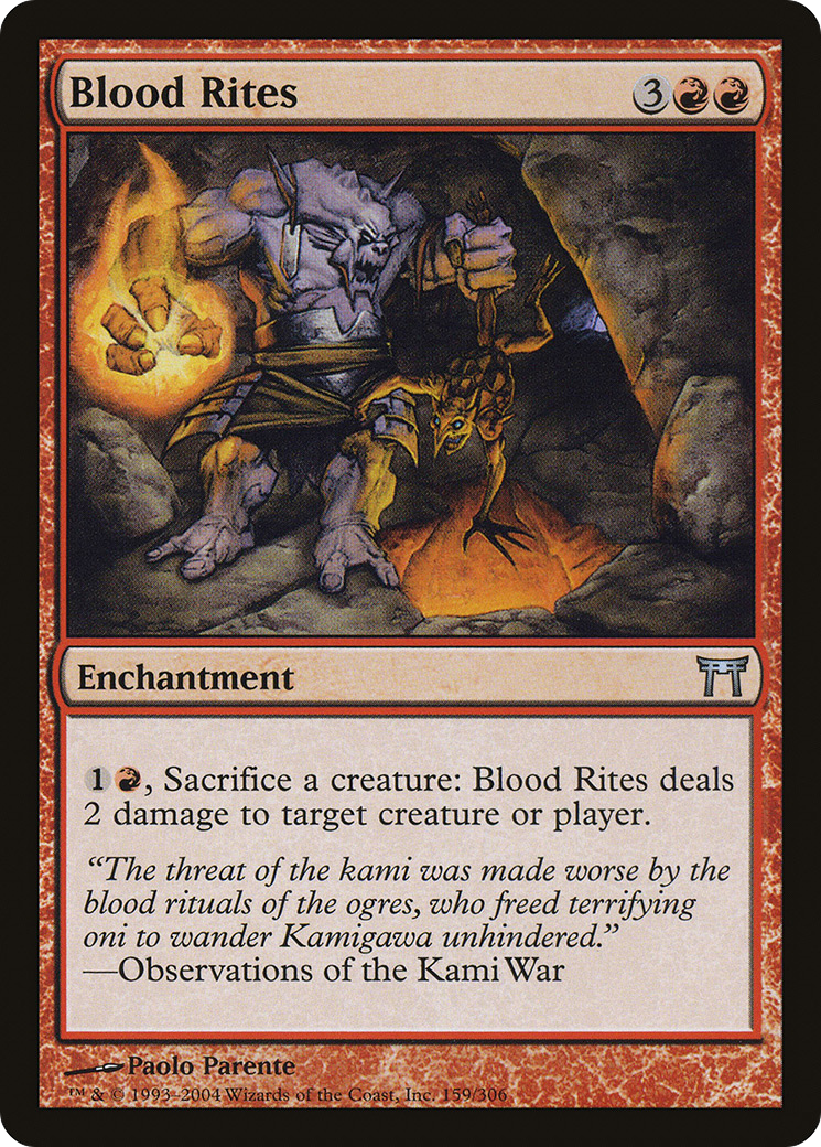 Blood Rites (CHK-159)  Foil - Champions of Kamigawa