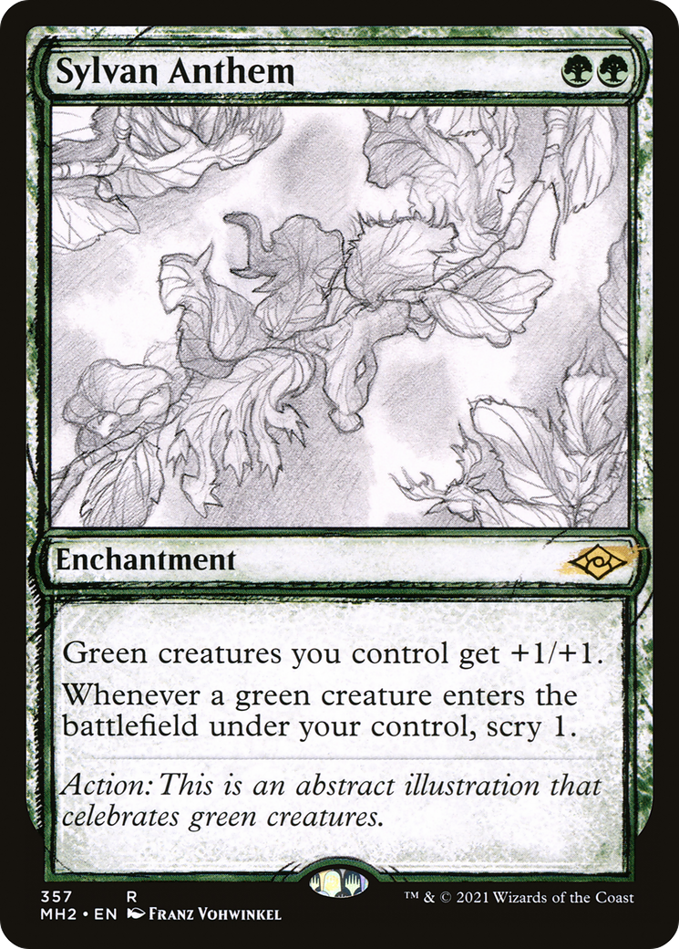 Sylvan Anthem (Showcase) (MH2-357)  - Modern Horizons 2: (Showcase)