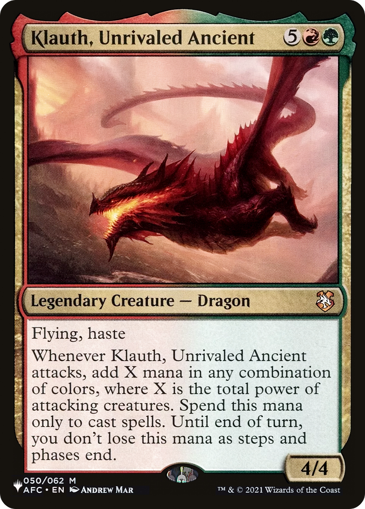 Klauth, Unrivaled Ancient (LIST-050/062)  - The List