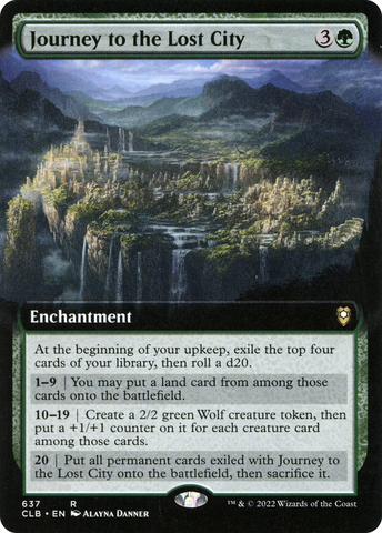 Journey to the Lost City (Extended Art) (CLB-637)  - Commander Legends: Battle for Baldur's Gate: (Extended Art)
