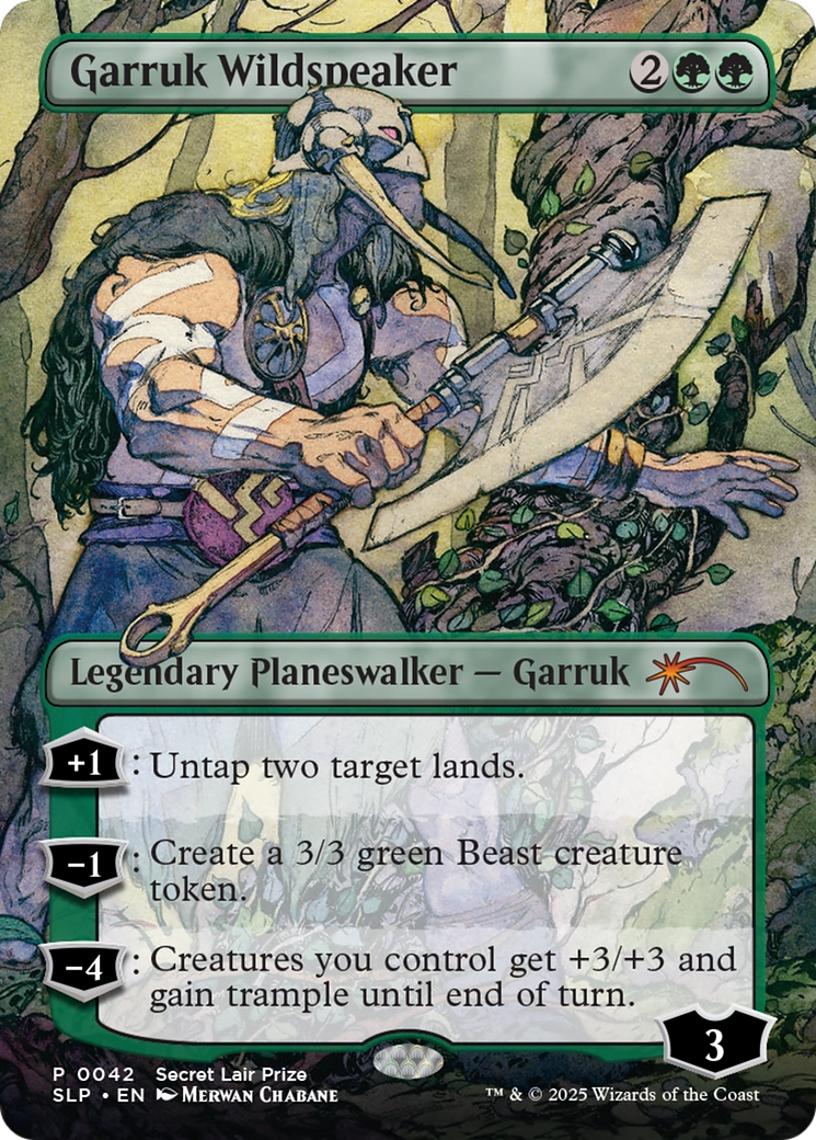 Garruk Wildspeaker (SLP-042)  Foil - Secret Lair Showdown (Borderless)