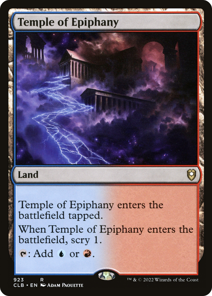 Temple of Epiphany (CLB-923)  - Commander Legends: Battle for Baldur's Gate