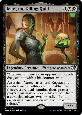 Mari, the Killing Quill (OTC-138)  - Outlaws of Thunder Junction Commander