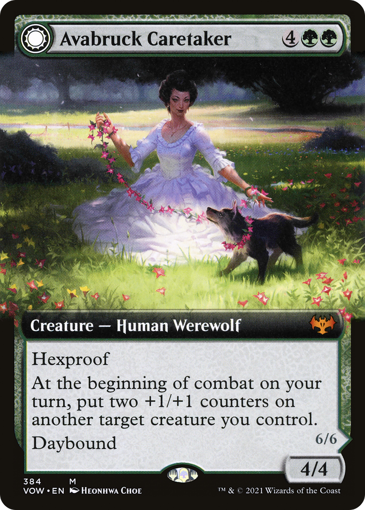 Avabruck Caretaker (Extended Art) (VOW-384) - Innistrad: Crimson Vow: (Extended Art, Double Faced Transform) Foil
