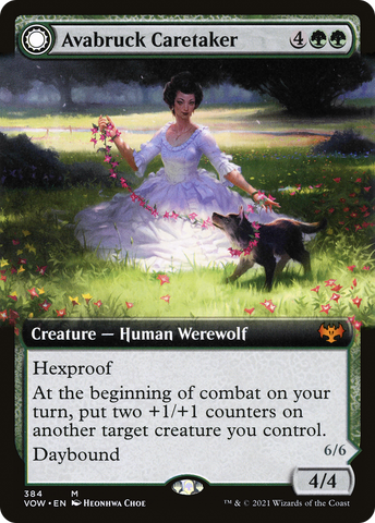 Avabruck Caretaker (Extended Art) (VOW-384)  - Innistrad: Crimson Vow: (Extended Art, Double Faced Transform)