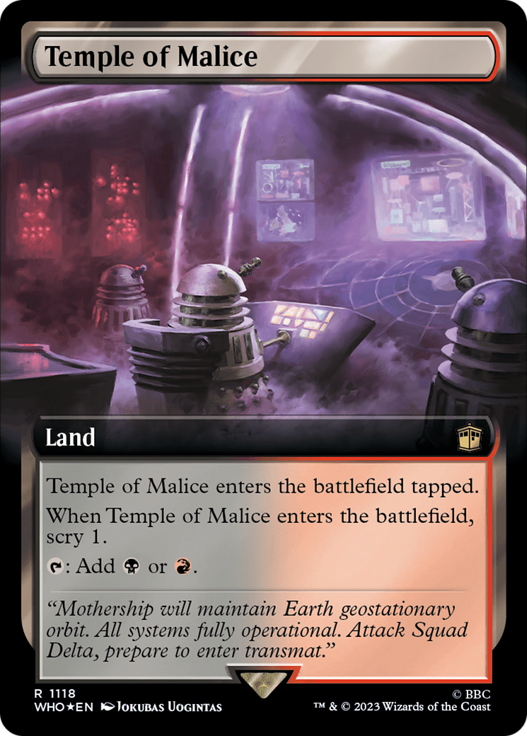 Temple of Malice (Extended Art) (Surge Foil) (WHO-1118)  Foil - Doctor Who: (Extended Art)