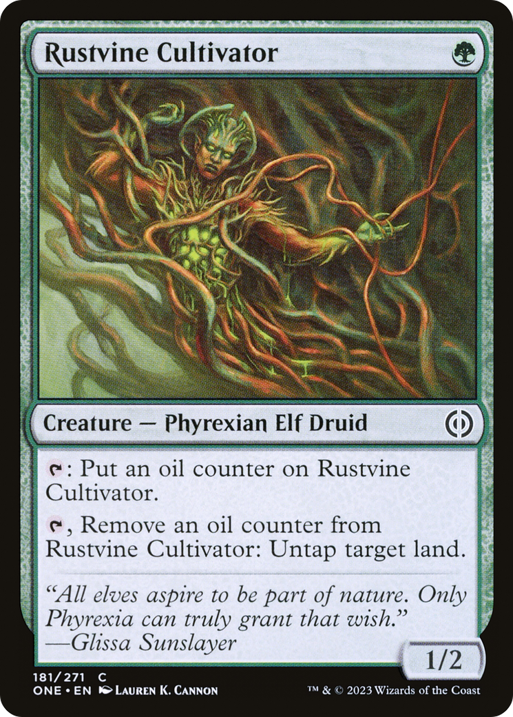 Rustvine Cultivator (ONE-181)  Foil - Phyrexia: All Will Be One