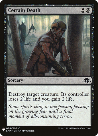 Certain Death (LIST-EMN-84)  - The List