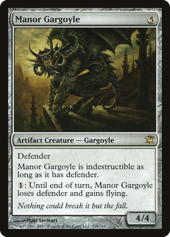 Manor Gargoyle (ISD-228)  Foil - Innistrad