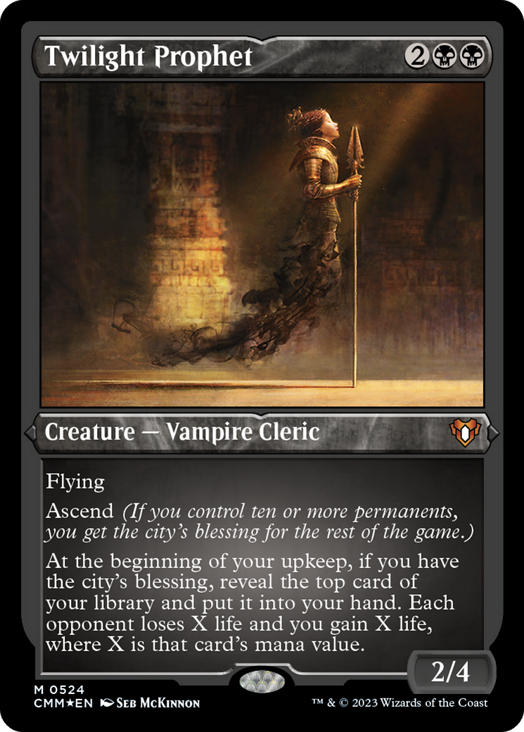 Twilight Prophet (CMM-524)  Etched Foil - Commander Masters