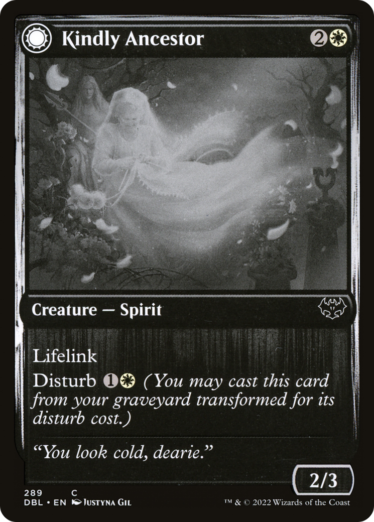 Kindly Ancestor (DBL-289)  - Innistrad: Double Feature: (Double Faced Transform)