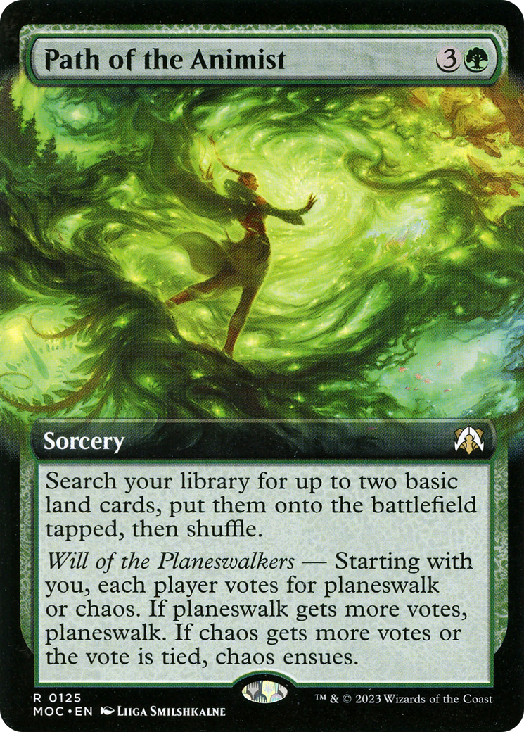 Path of the Animist (Extended Art) (MOC-125)  Foil - March of the Machine Commander: (Extended Art)