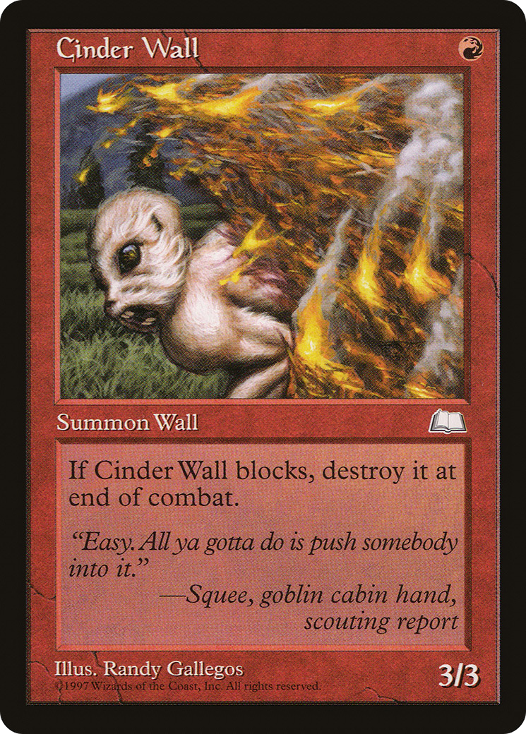 Cinder Wall (WTH-)  - Weatherlight