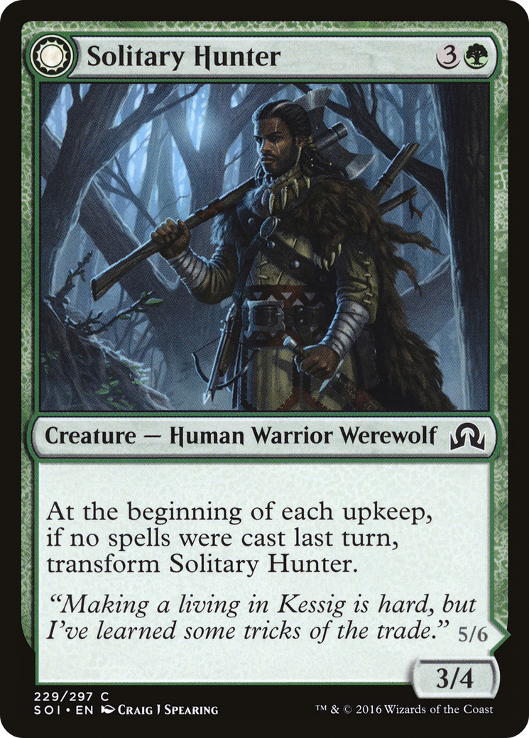 Solitary Hunter (SOI-229) - Shadows over Innistrad: (Double Faced Transform)