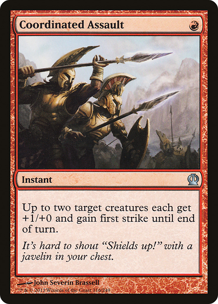 Coordinated Assault (THS-116)  Foil - Theros