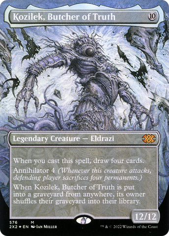 Kozilek, Butcher of Truth (Textured Foil) (2X2-576)  Foil - Double Masters 2022 (Borderless)