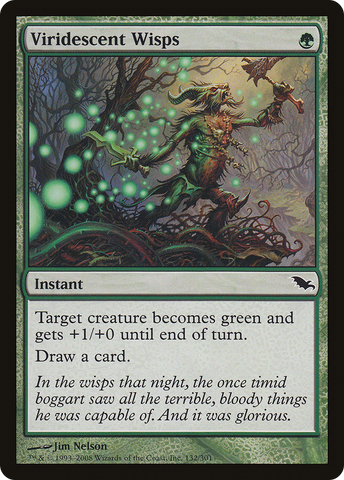 Viridescent Wisps (SHM-132)  Foil - Shadowmoor