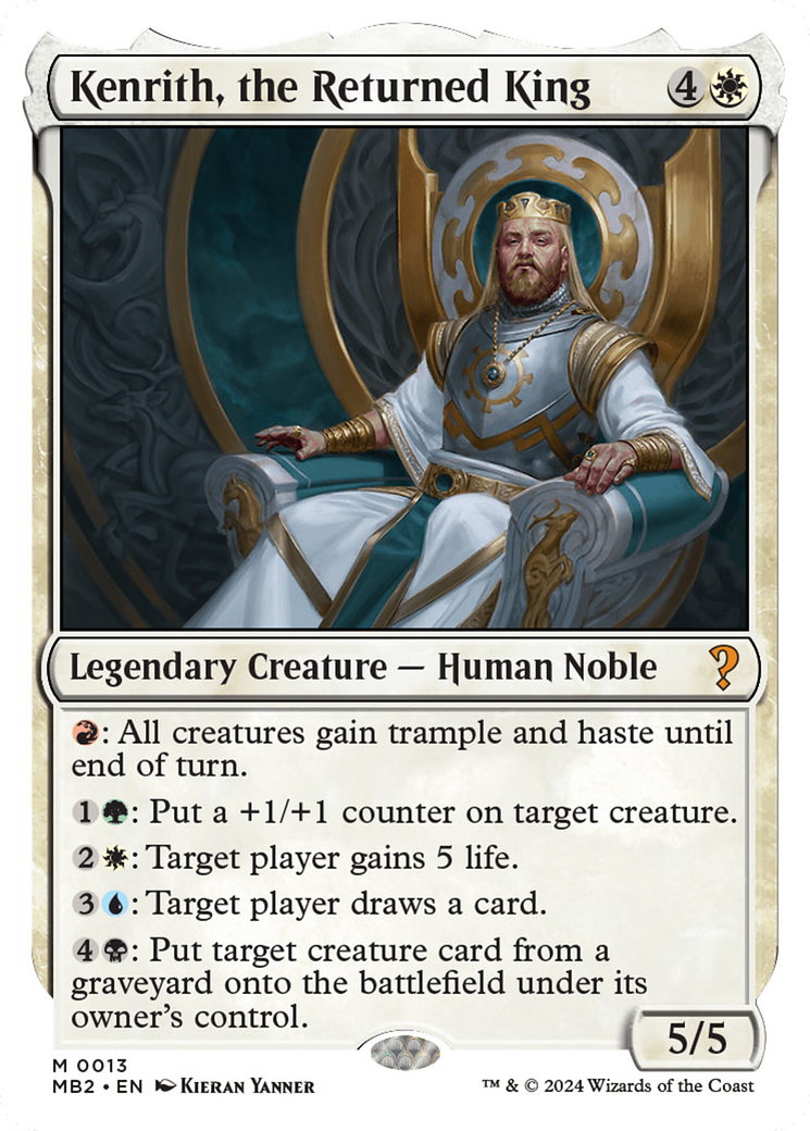Kenrith, the Returned King (White Border) (MB2-013)  - Mystery Booster 2