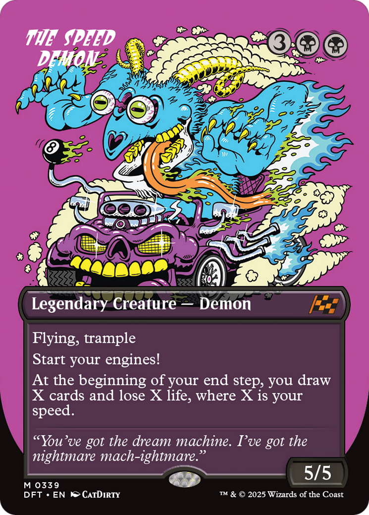 The Speed Demon (Borderless) (DFT-339)  Foil - Aetherdrift