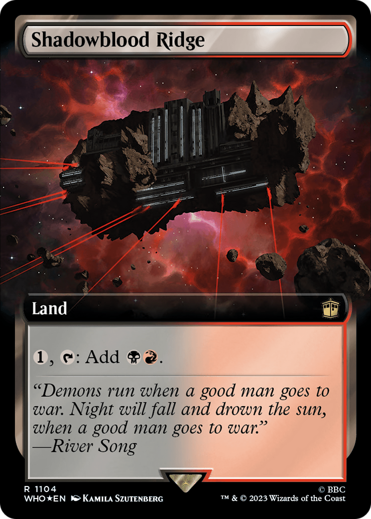 Shadowblood Ridge (Extended Art) (Surge Foil) (WHO-1104)  Foil - Doctor Who: (Extended Art)