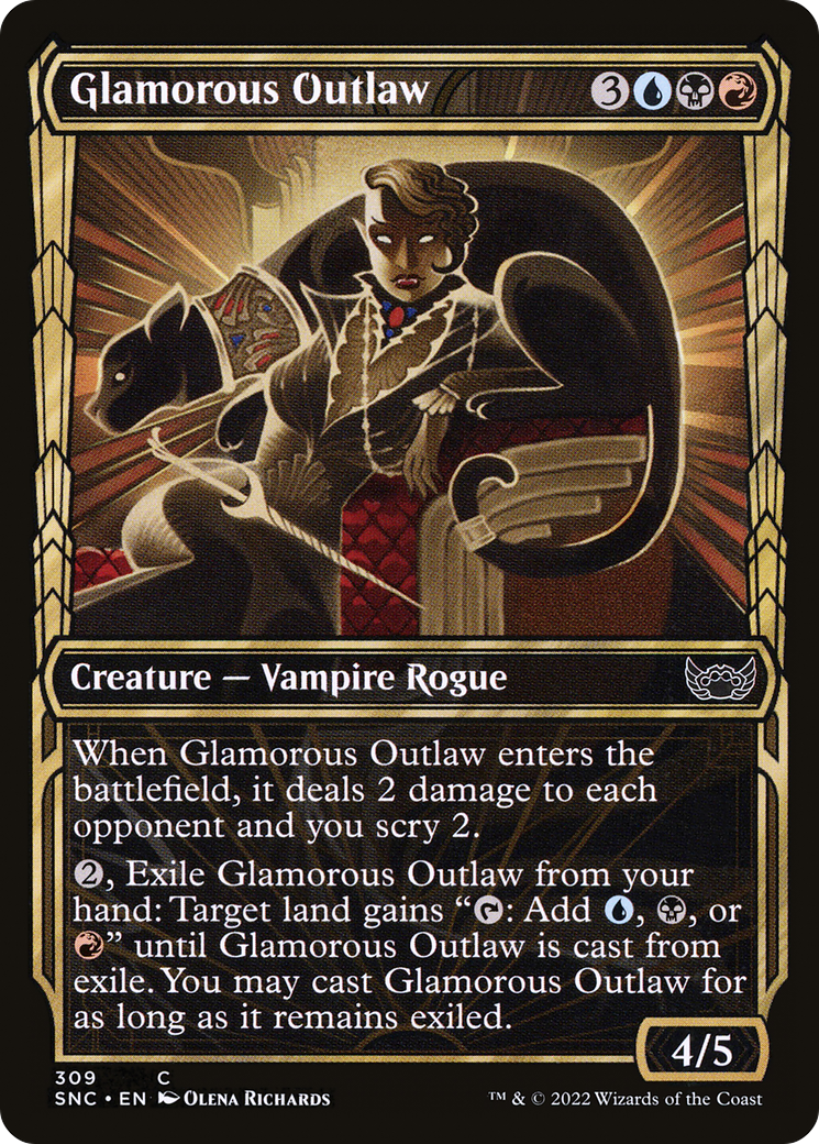 Glamorous Outlaw (Showcase) (SNC-309) - Streets of New Capenna: (Showcase) Foil