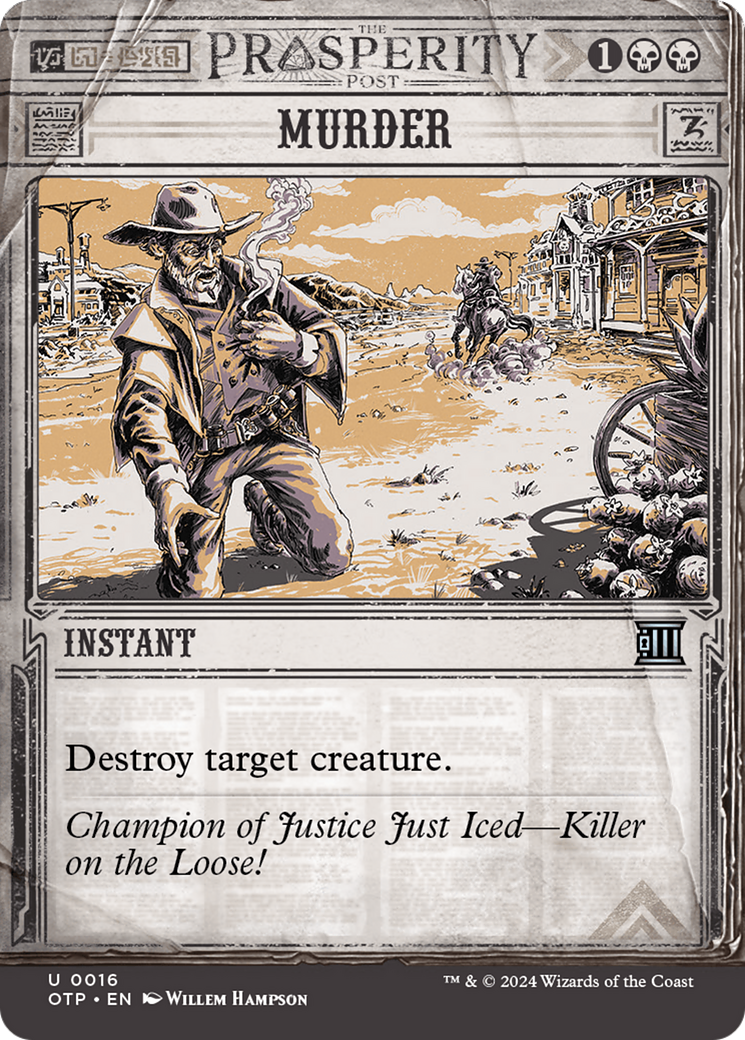 Murder (OTP-016)  Foil - Breaking News: (Showcase) (Borderless)