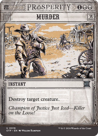 Murder (OTP-016)  Foil - Breaking News: (Showcase) (Borderless)