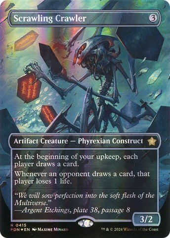 Scrawling Crawler (Borderless) (Mana Foil) (FDN-415)  Foil - Foundations