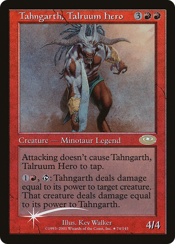 Tahngarth, Talruum Hero (Alt. Art Foil) (PLS-074)  Foil - Planeshift