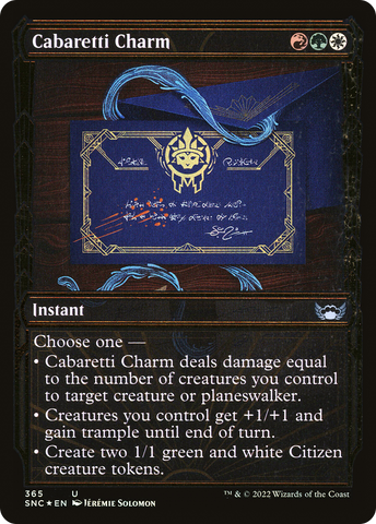 Cabaretti Charm (Gilded Foil) (SNC-365)  Foil - Streets of New Capenna: (Showcase)