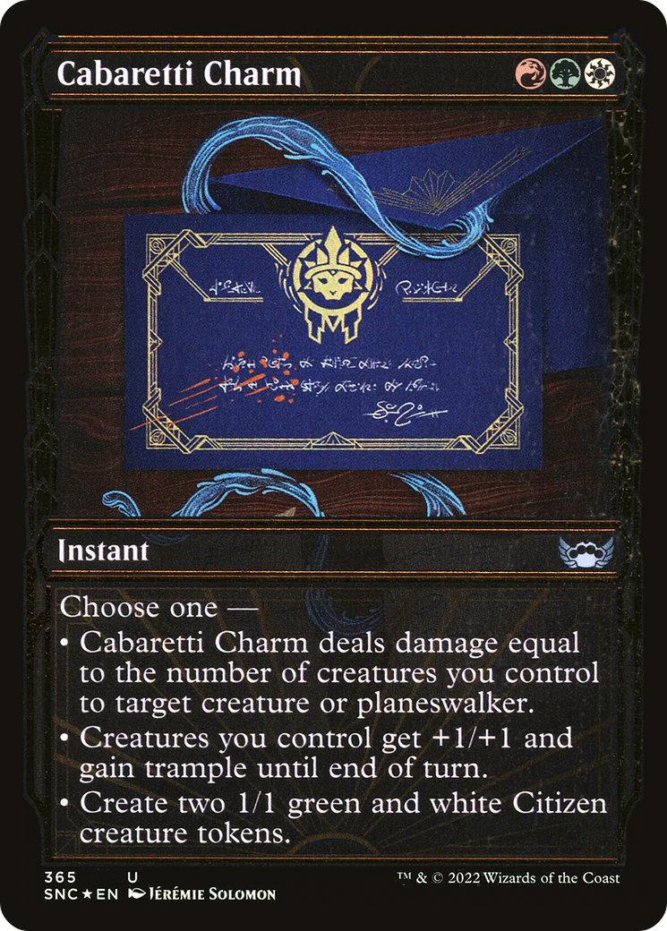 Cabaretti Charm (Gilded Foil) (SNC-365)  Foil - Streets of New Capenna: (Showcase)