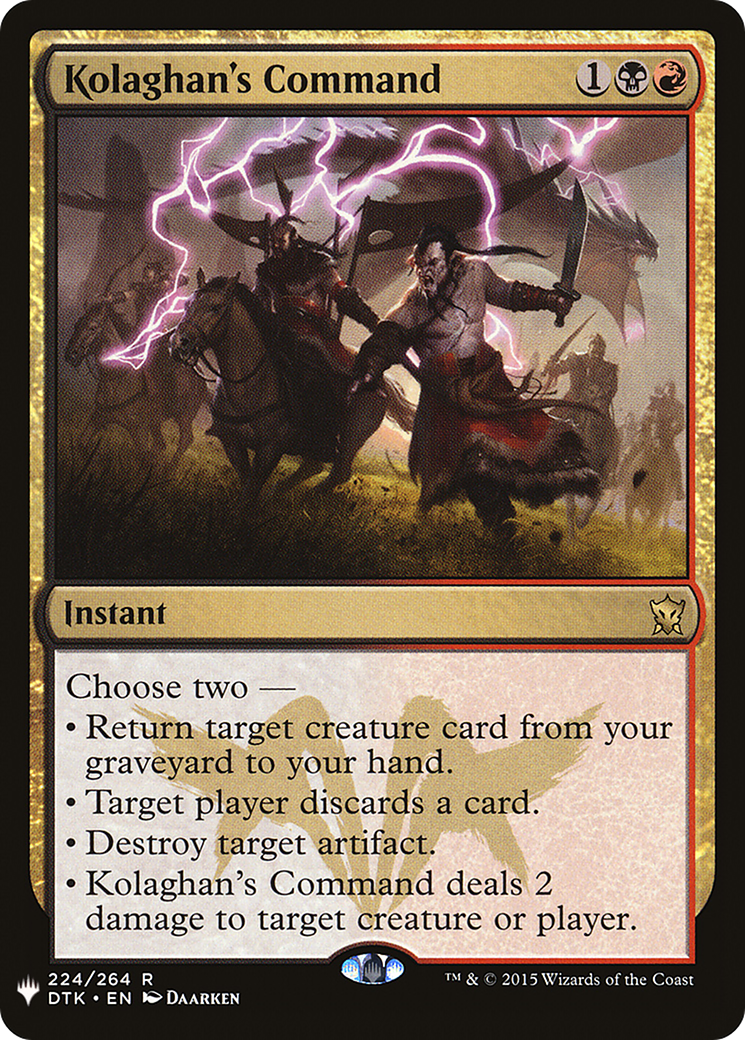 Kolaghan's Command (LIST-DTK-224)  - The List