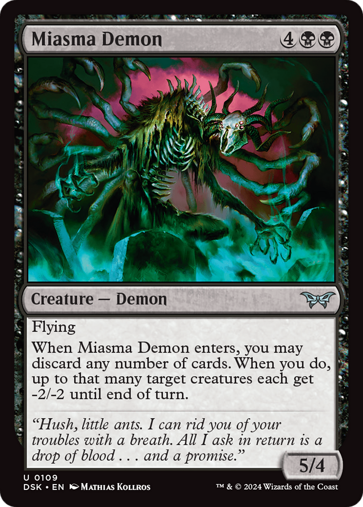 Miasma Demon (DSK-109)  Foil - Duskmourn: House of Horror