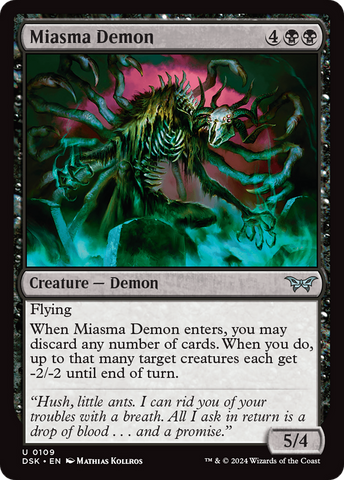 Miasma Demon (DSK-109)  Foil - Duskmourn: House of Horror