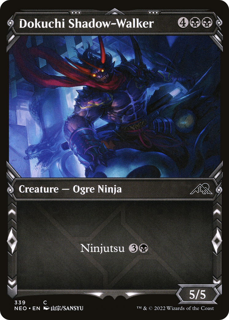 Dokuchi Shadow-Walker (Showcase) (NEO-339)  - Kamigawa: Neon Dynasty: (Showcase)