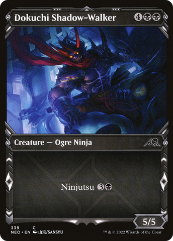 Dokuchi Shadow-Walker (Showcase) (NEO-339)  Foil - Kamigawa: Neon Dynasty: (Showcase)