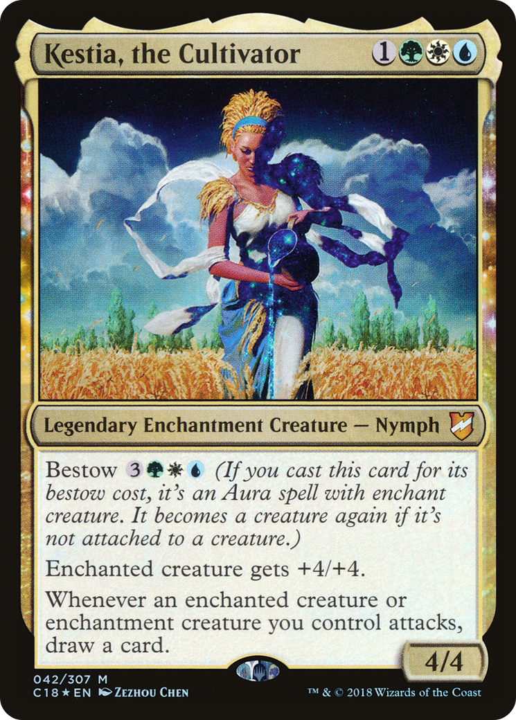 Kestia, the Cultivator (C18-042)  Foil - Commander 2018: (enchantment)